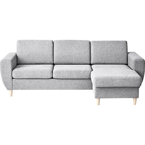 Rom Nordic vendbar sofa med chaiselong - lysegrå