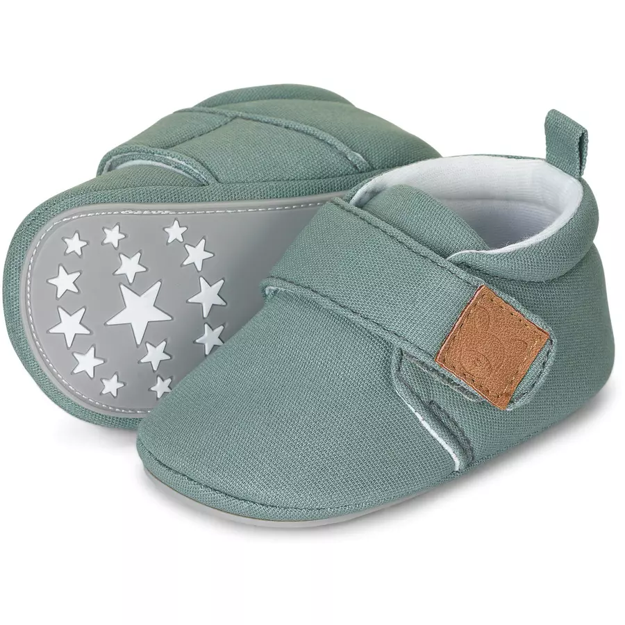 Sterntaler Baby-Krabbelschuh Uni grün