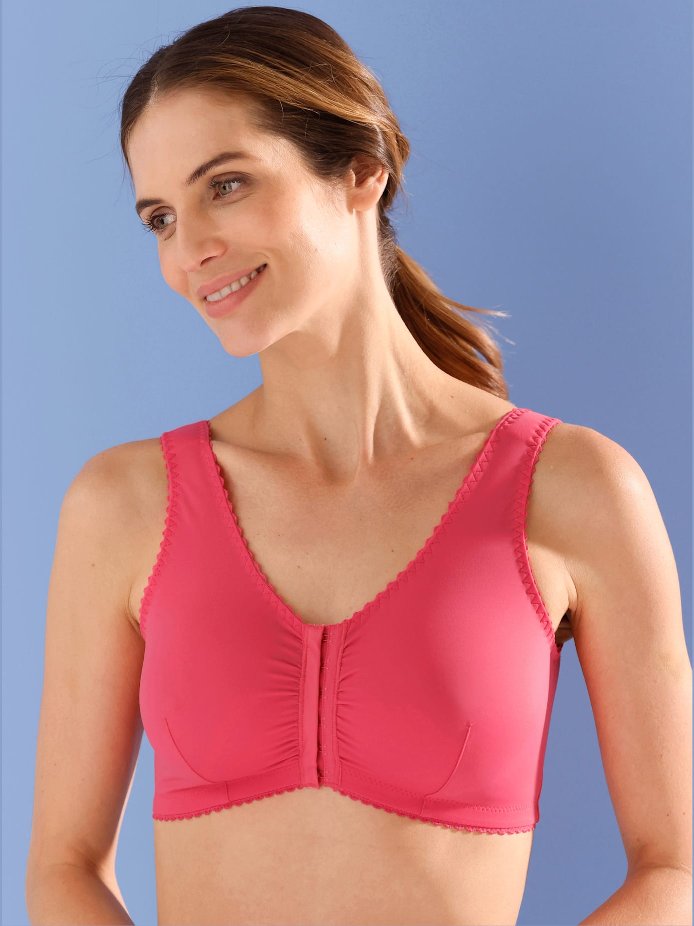 Soutien-gorge sans armatures à fermeture devant bon. a, b, c, d, e