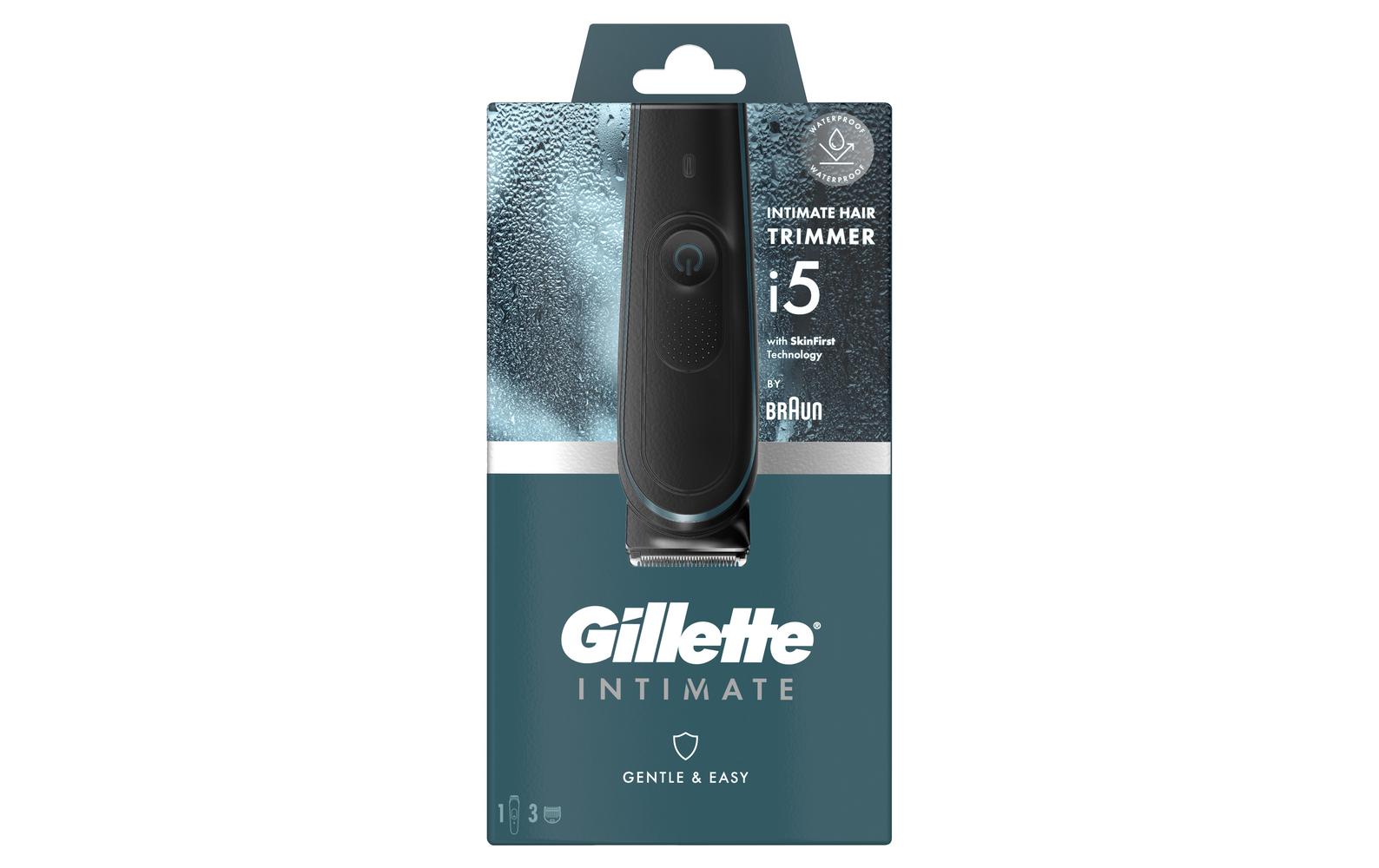 Rasierapparat Intimate Trimmer i5 1 StückWasserfester SkinFirst Intimrasierer für den Mann mit lebenslang scharfen Klingen