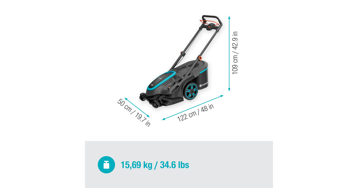 GARDENAGrasmaaier PowerMax Duo 46/36V  (Zwart/grijs, Accu en lader niet inbegrepen)