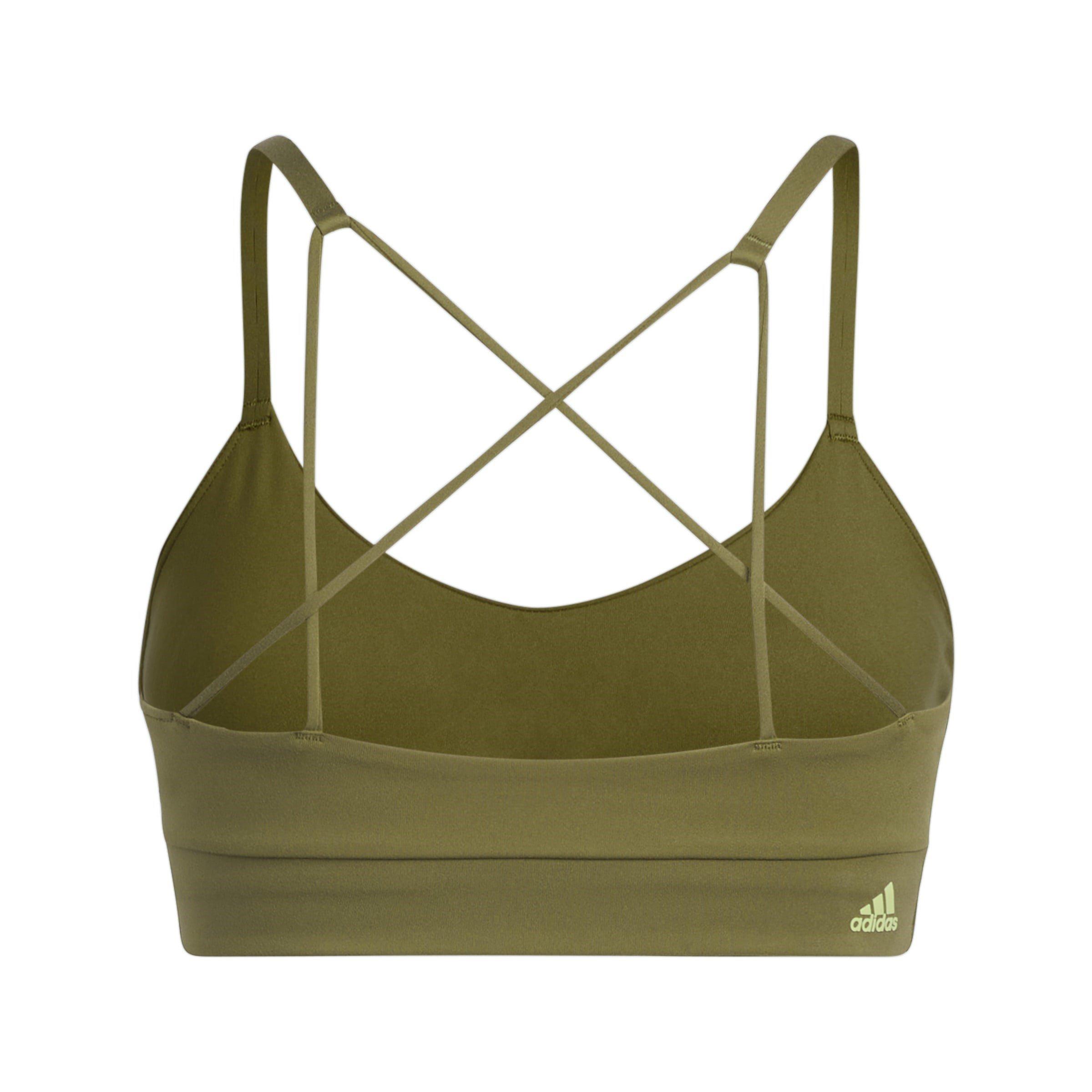 adidas Aeroreact Training Light Support Logo Bra Womens