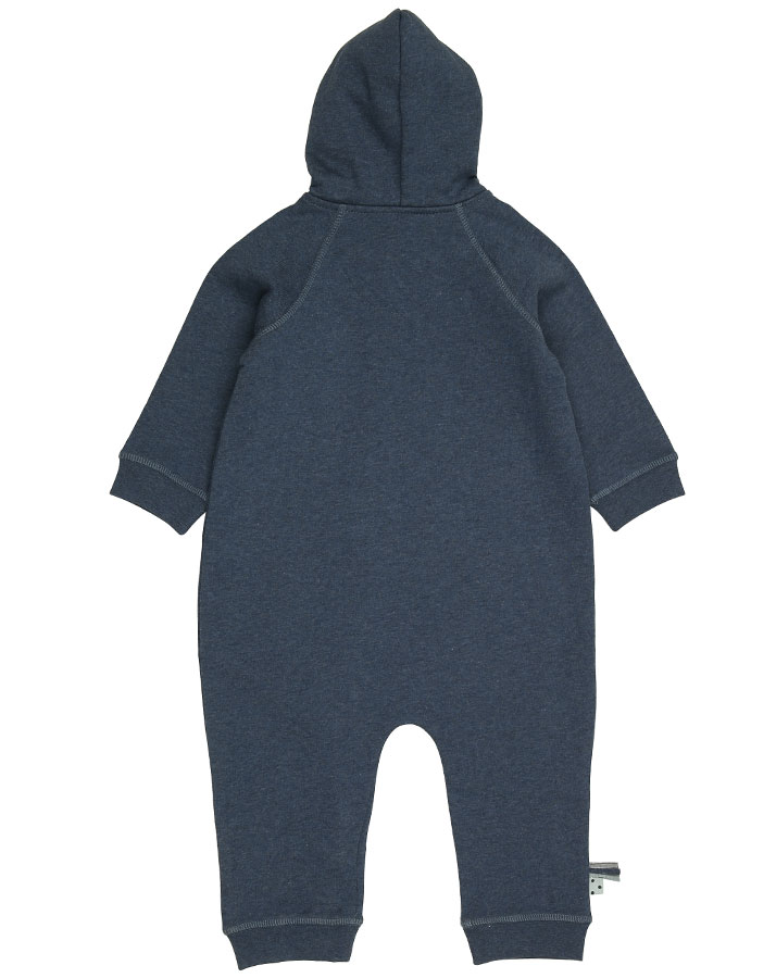 Kapuzen-Strampler KAYA UNI in indigo melange
