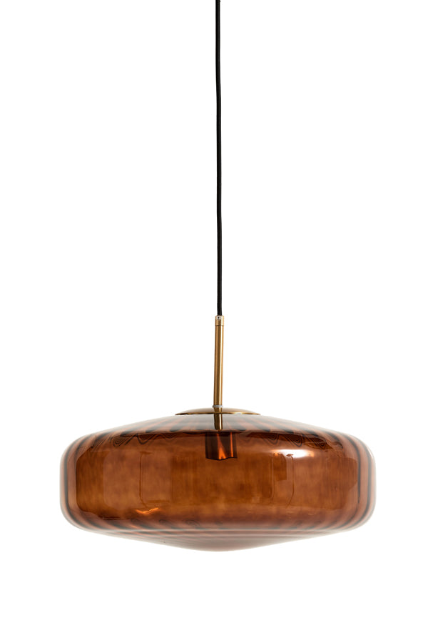 Light & Living - Hanglamp PLEAT - Ã40x17cm - Bruin