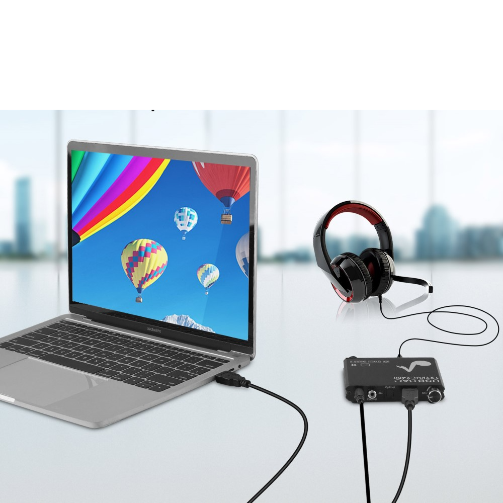 24Bit SPDIF Toslink / Coaxial auf Cinch / 3.5mm Klinke Digital Analog Wandler DAC Bass Audio Konverter