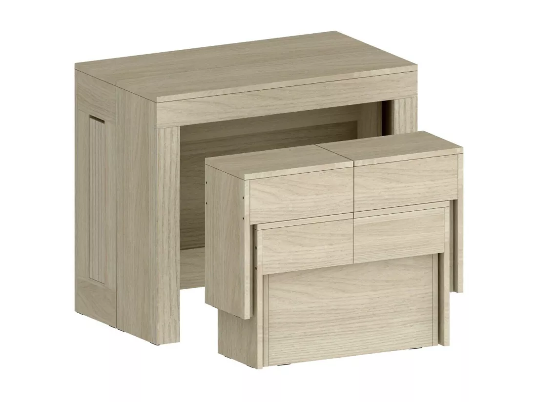 Banc Dcolasuon, Lot de 2 Sièges pour table à manger, Bancs extensibles, 290x25h45 cm, Olmo