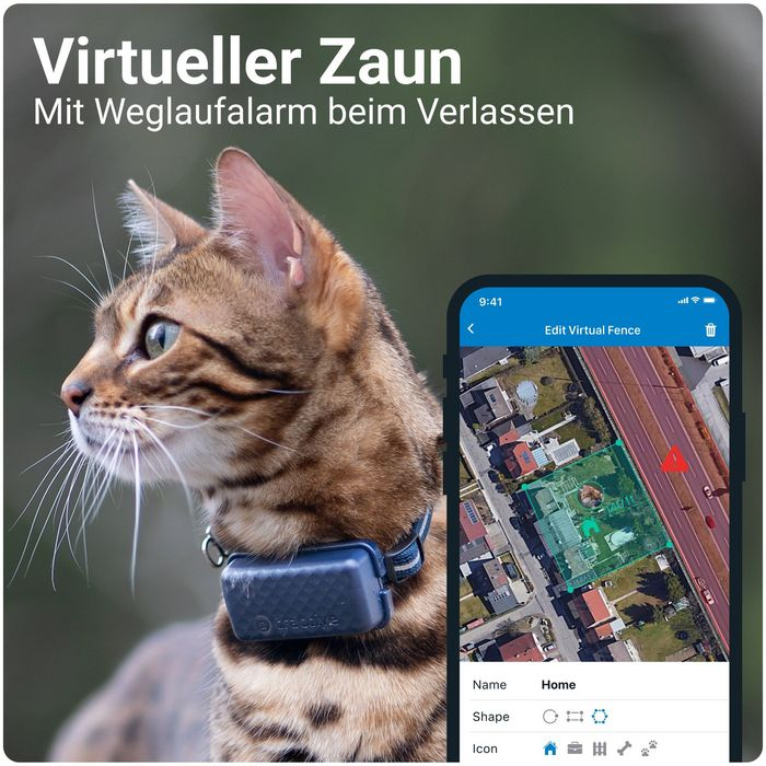 GPS CAT Mini Ladekabel Katzen Pet Tracker Haustier Zubehör inkl. USB-C Kabel (TRCAT5DBC) - Dark Blue