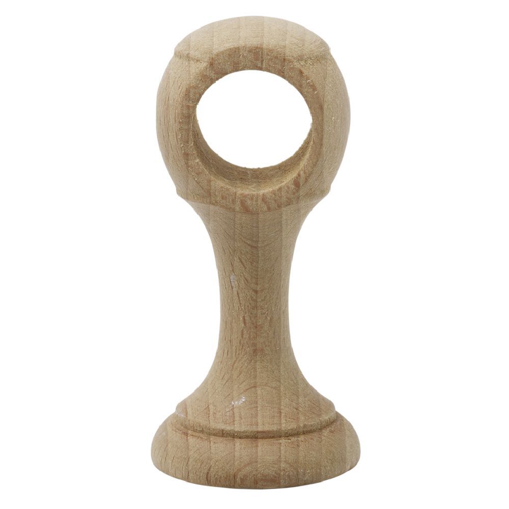 Support de tringle moyen à oeil en bois certifié FSC® Naturel Ø20 mm