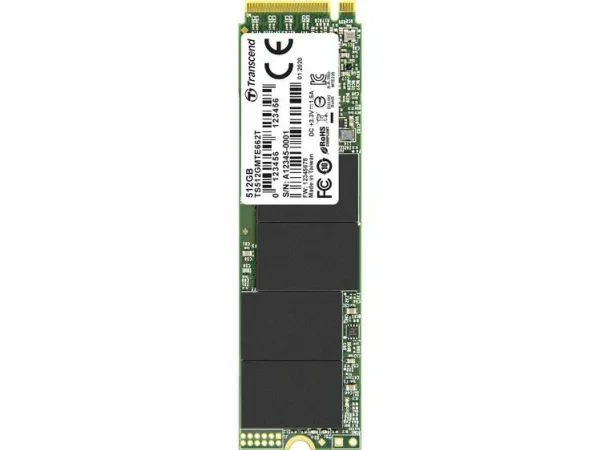 Transcend MTE662T - SSD - 512 GB - intern - M.2 2280 (dobbeltsidet) - PCIe 3.0 x4 (NVMe)