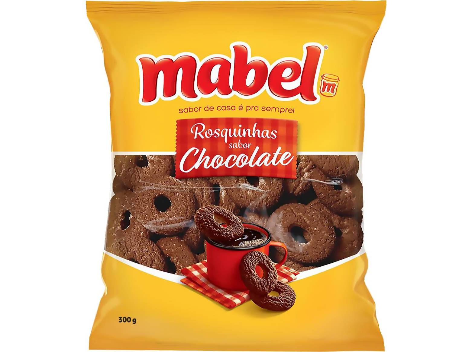 BISCOITO ROSQUINHA MABEL SABOR CHOCOLATE 300G