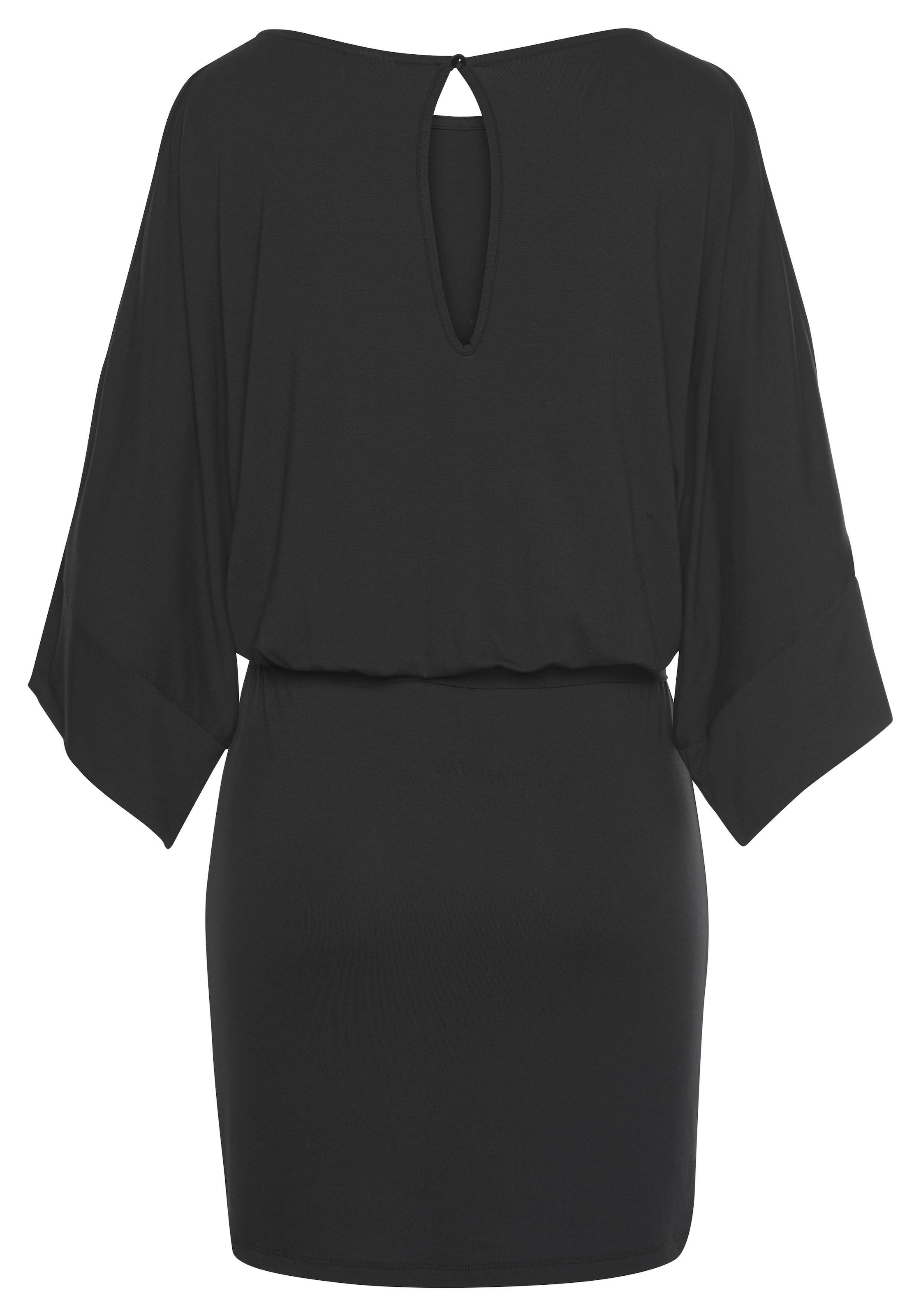 Buffalo Jerseykleid mit Bindeband,  mit Ärmelschlitzen, sommerlich, modisch