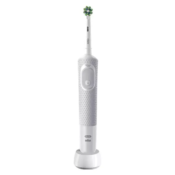 Escova de dentes elétrica Oral-B Vitality Pro branca com 1 cabeça de escova.