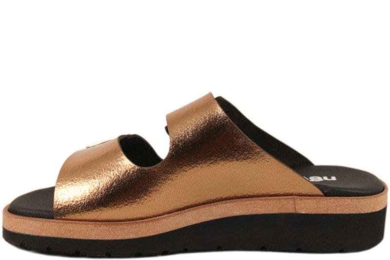 NEW FEET BRONZE PU SLIPPERS
