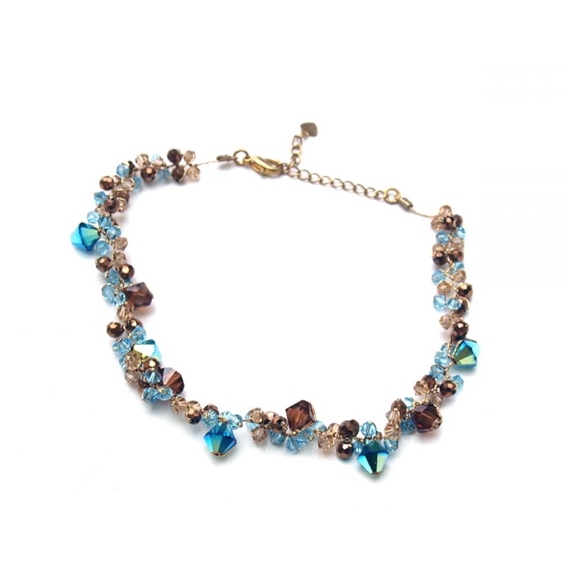 Collier court  avec cristal