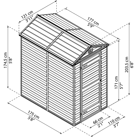 Skur Palram - Canopia Skylight 2,1 m2 - midnatsgrå