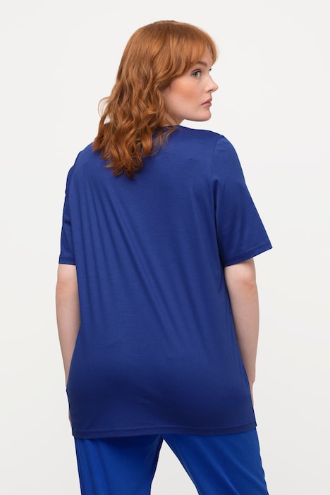 T-Shirt, Drapierung, Cut-Out, V-Ausschnitt, Halbarm