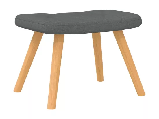 Chaise à bascule avec repose-pied Gris foncé Tissu