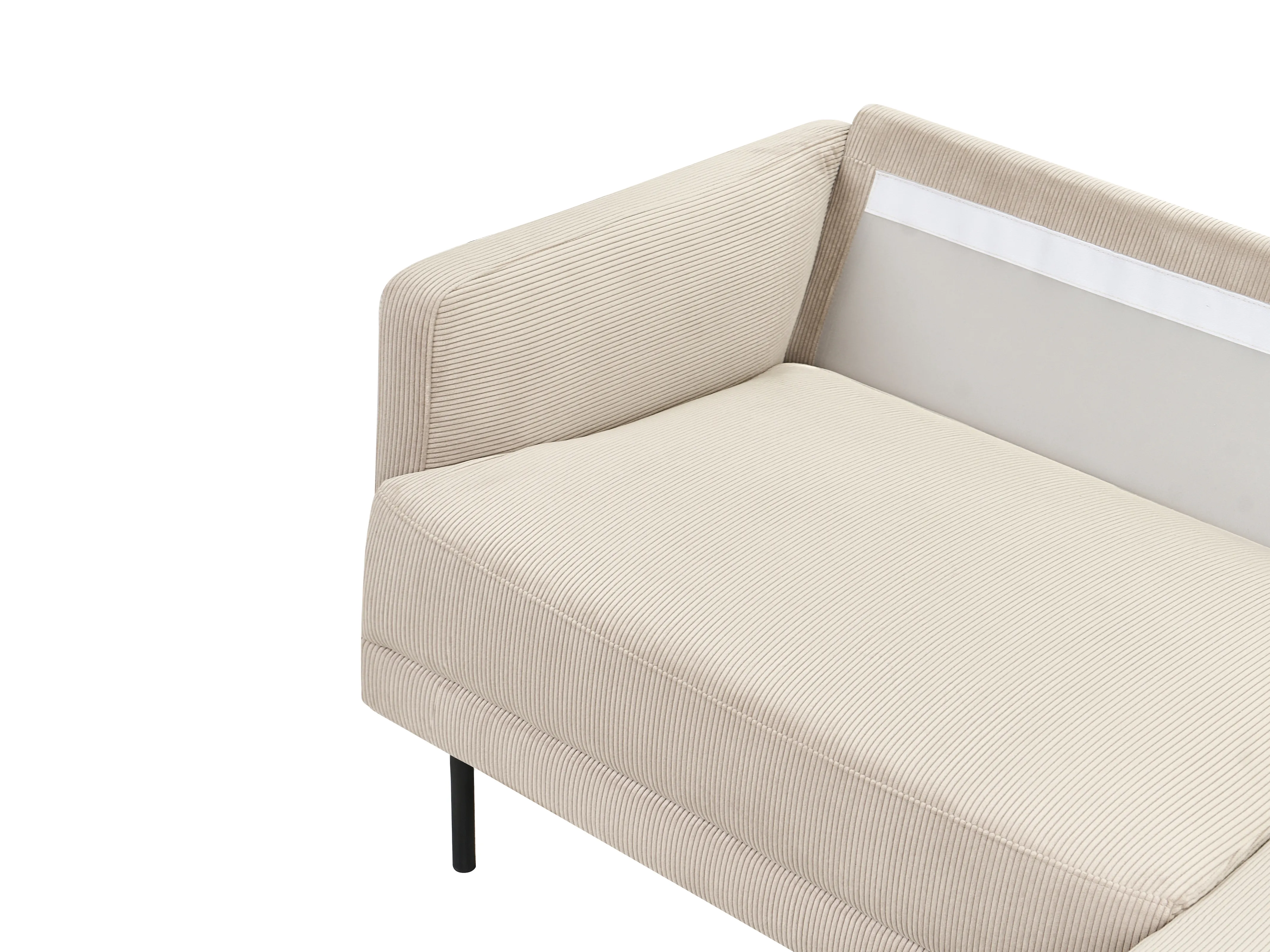 Hoekbank 2-zits BREDA Corduroy Beige linkszijdig