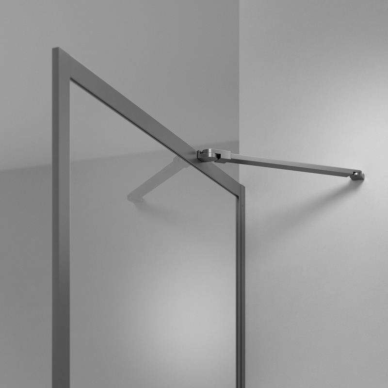 Sealskin Contour inloopdouche type A3 138x200 cm, 6 mm helder veiligheidsglas met antikalklaag mat grijs