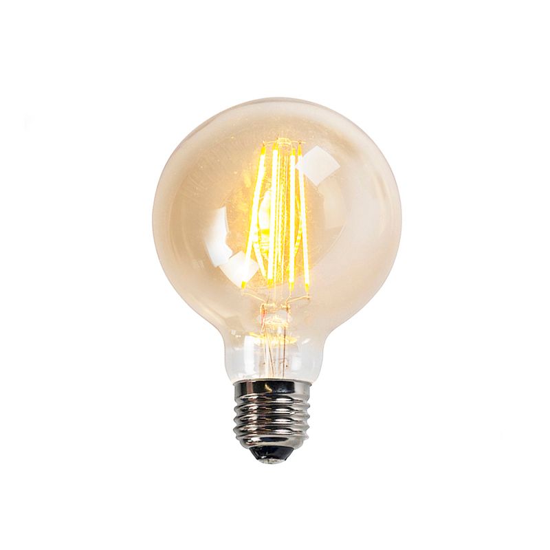 E27 dimbare LED lamp G95 goud 5W 450 lm 2200K