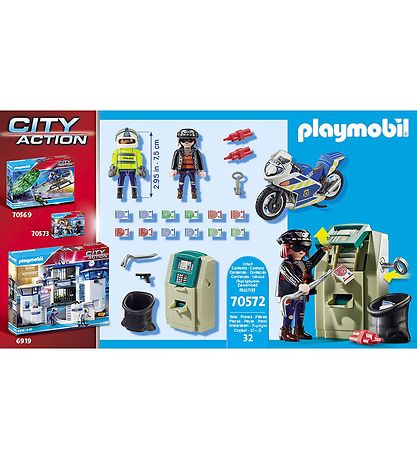 Playmobil City Action - Polizeimotorrad: Verfolgung von Pengerø
