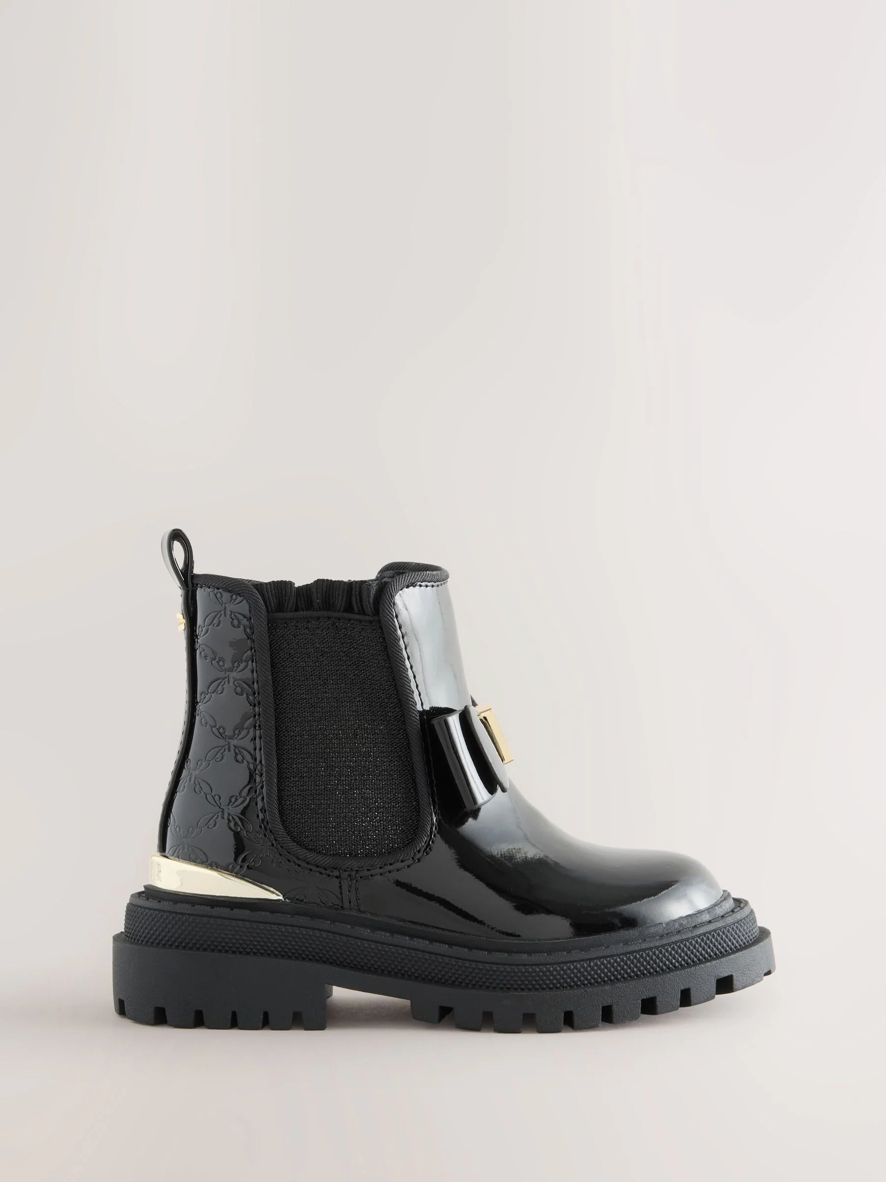 Zwart - Baker by Ted Baker - Chelsea laarzen met strik voor meisjes