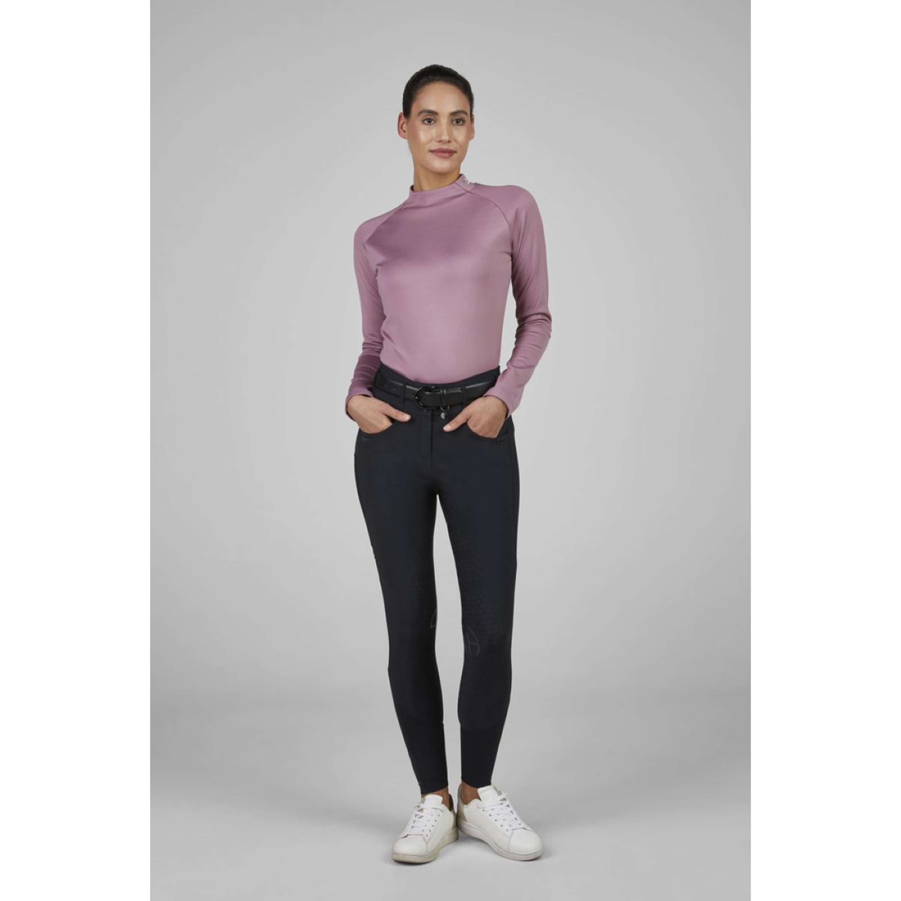 Pikeur Shirt Roll Neck Athleisure AW25 Berry Blush