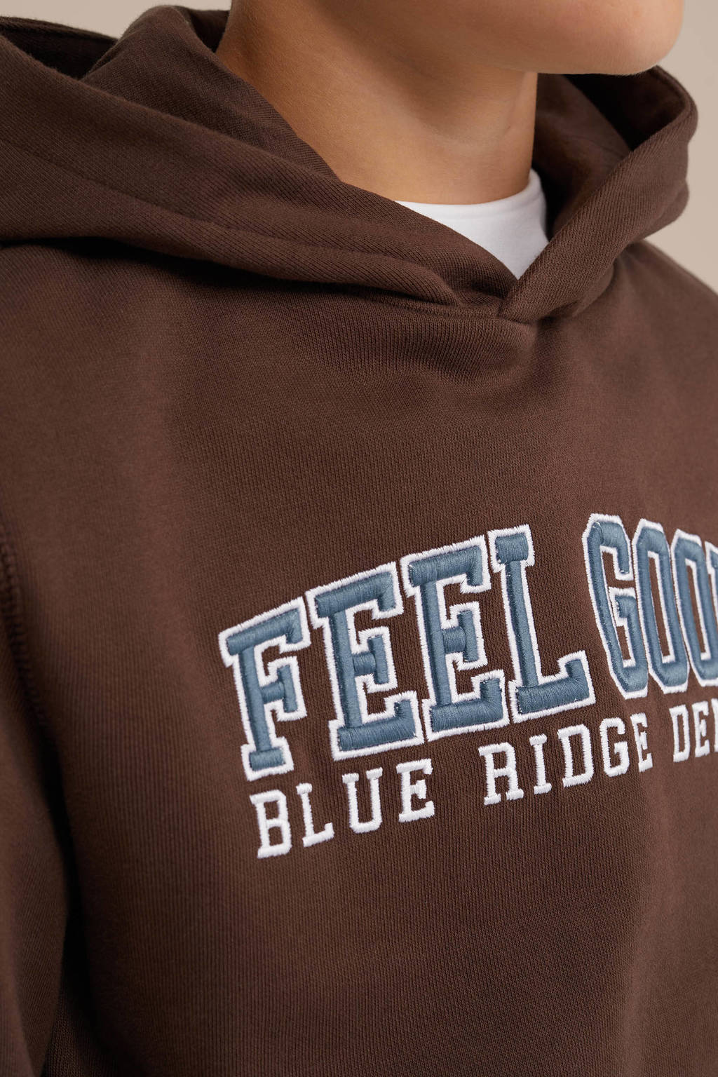 WE Fashion hoodie donkerbruin