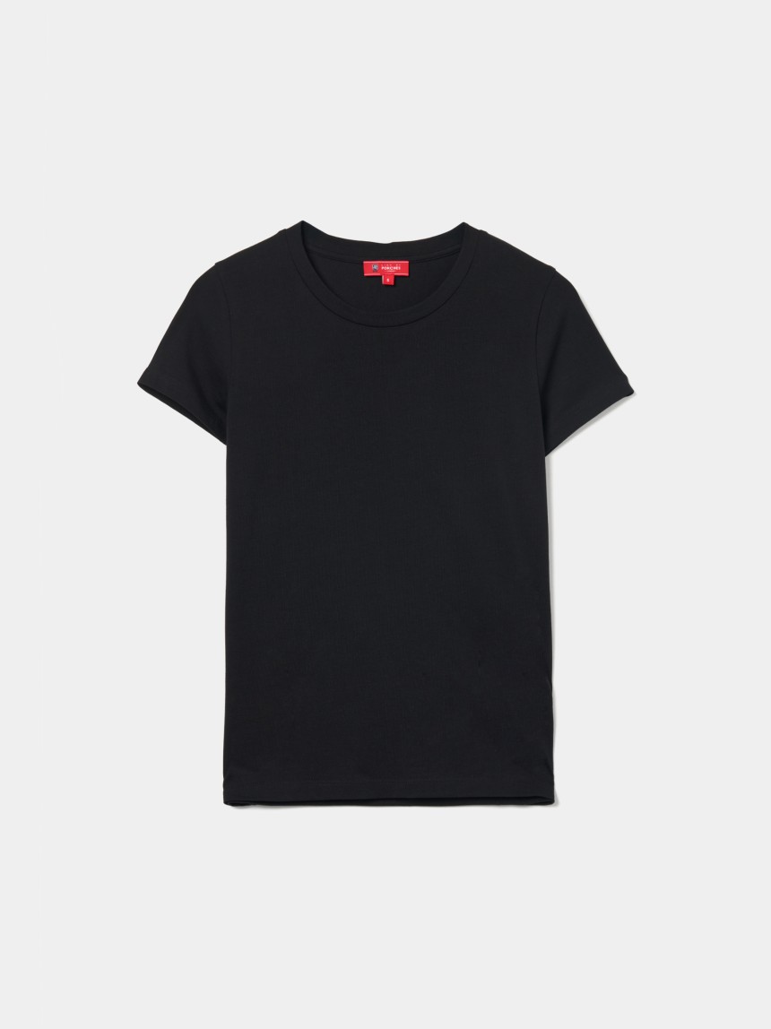 T-shirt básica de algodão