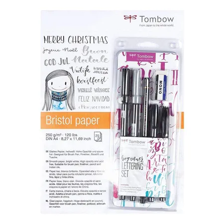 tombow Bundle Hand Lettering, Inhalt: Lettering Set + Zeichenblock Bristol