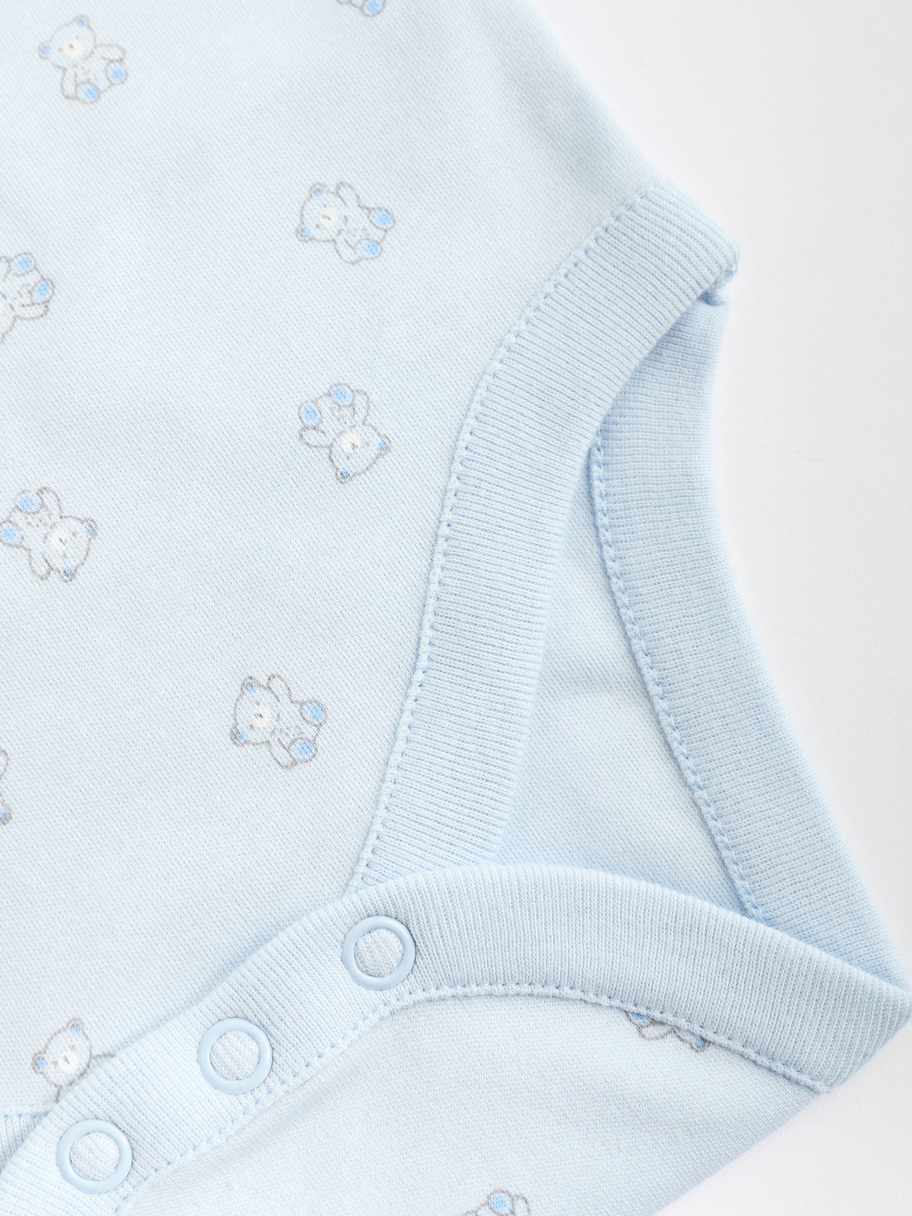 Blauw - Beer Baby Bodysuits met korte mouwen