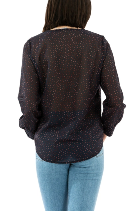 tee shirt manches longues only beatrice bleu