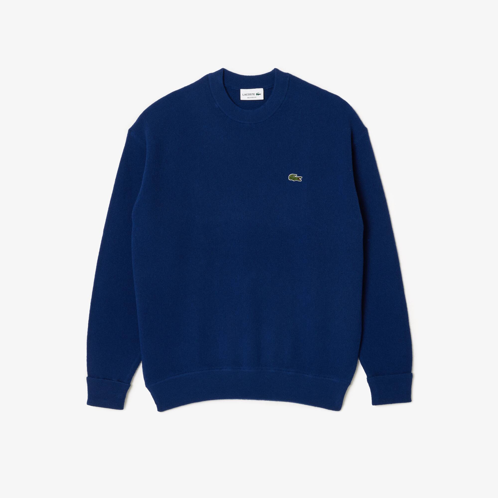 Herren LACOSTE Pullover aus Wolle mit Rundhals Pullover - Blau - Lacoste - Herren