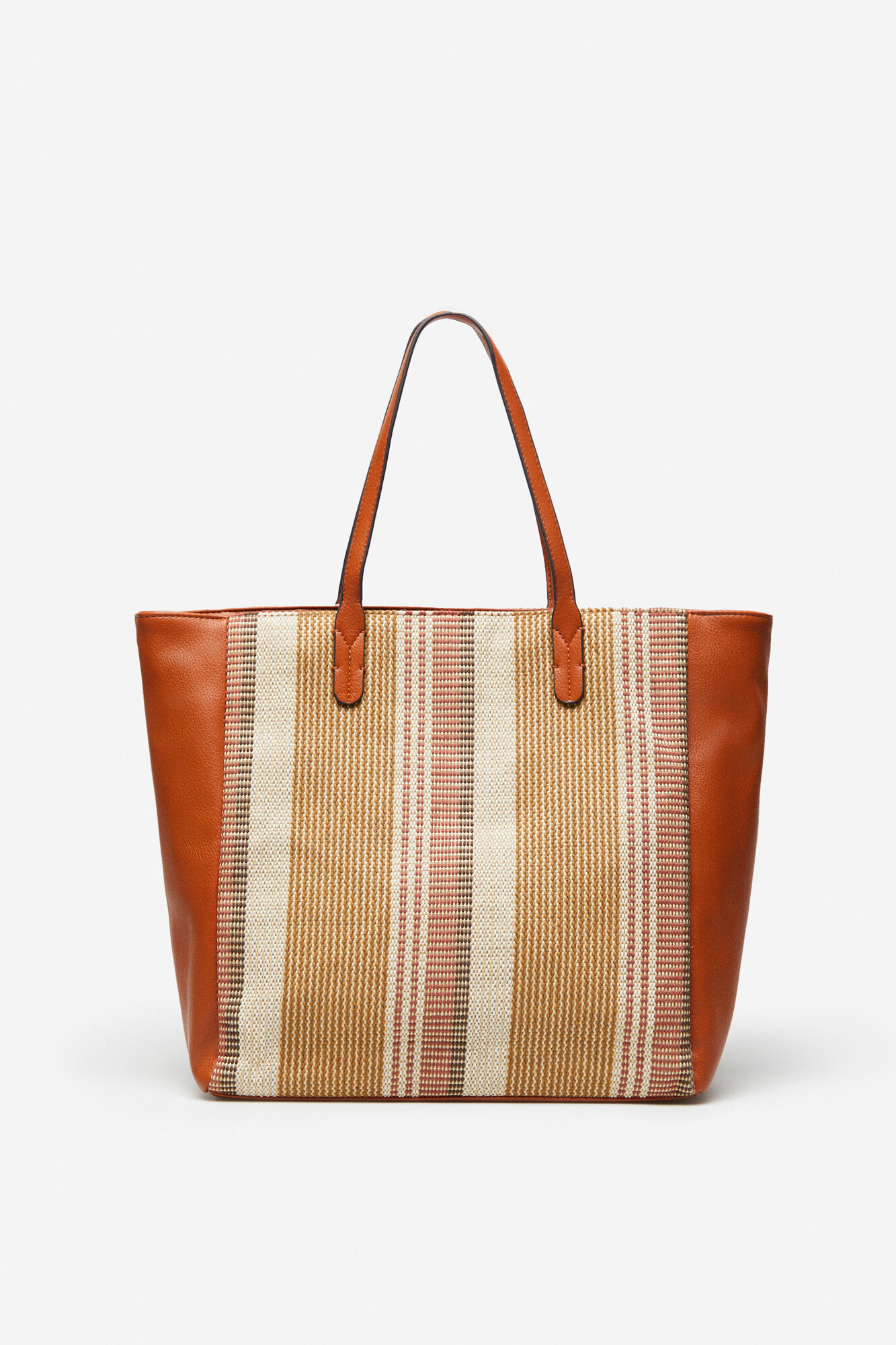 Bolsa shopper tejido rústico - Dorado