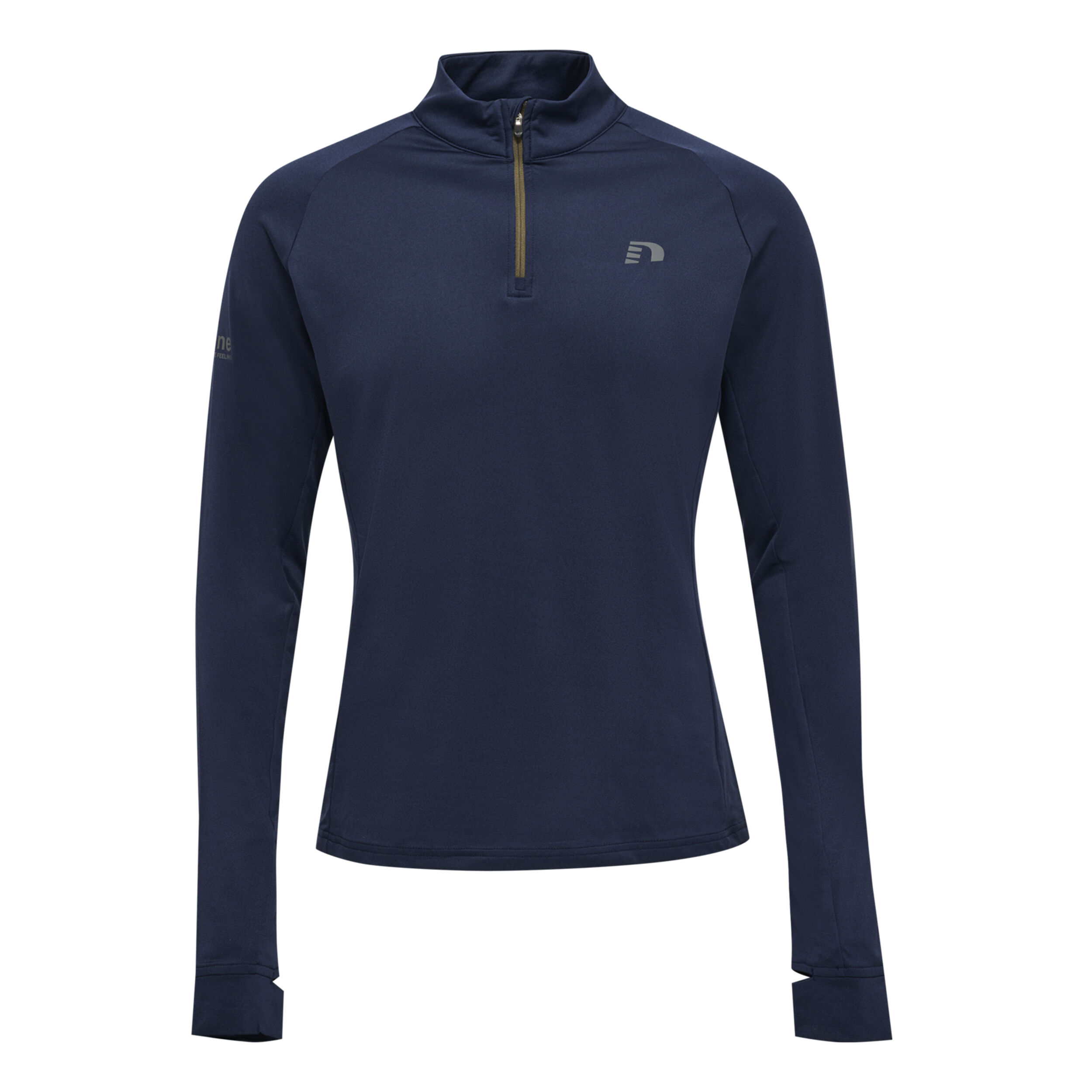 Newline Half-Zip Haut Manches Longues Hommes - Bleu Foncé , Vert Olive