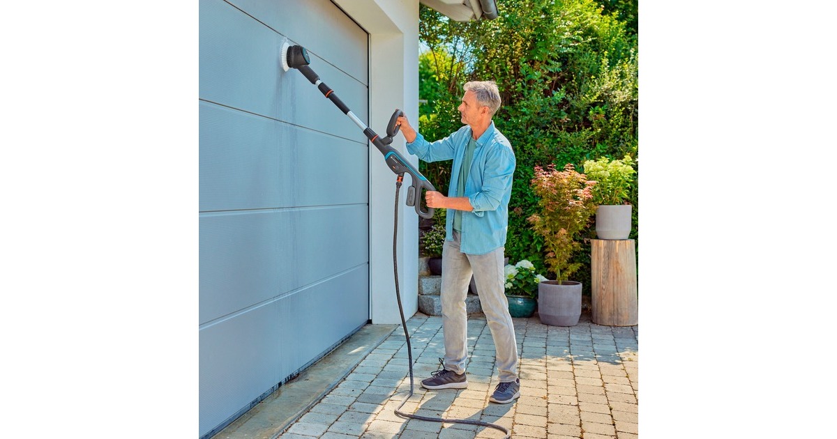 GARDENAAquaBrush Universal accu-multireiniger 04/18V P4A Solo vloerreiniger  (Grijs/turquoise, 14842-55, POWER FOR ALL ALLIANCE, accu en lader niet inbegrepen)