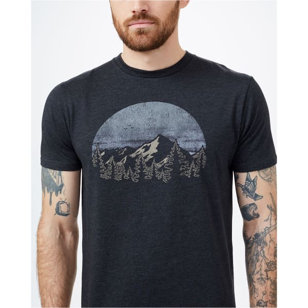 TENTREE M VINTAGE SUNSET SS TEE METEORITE BLACK HEATHER