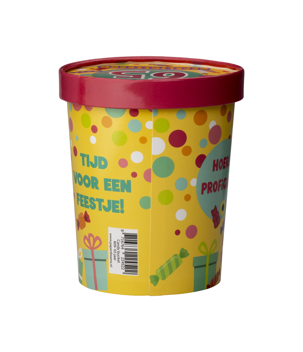 Gekleurde Snoepbakje 65 Jaar 12cm