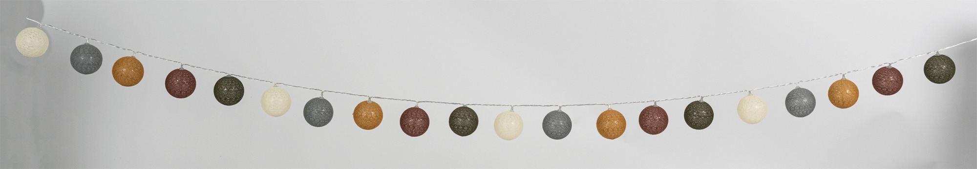 Berger Cotton Sphere Lichterkette 20 LED Kugeln (Länge 2,3 m)