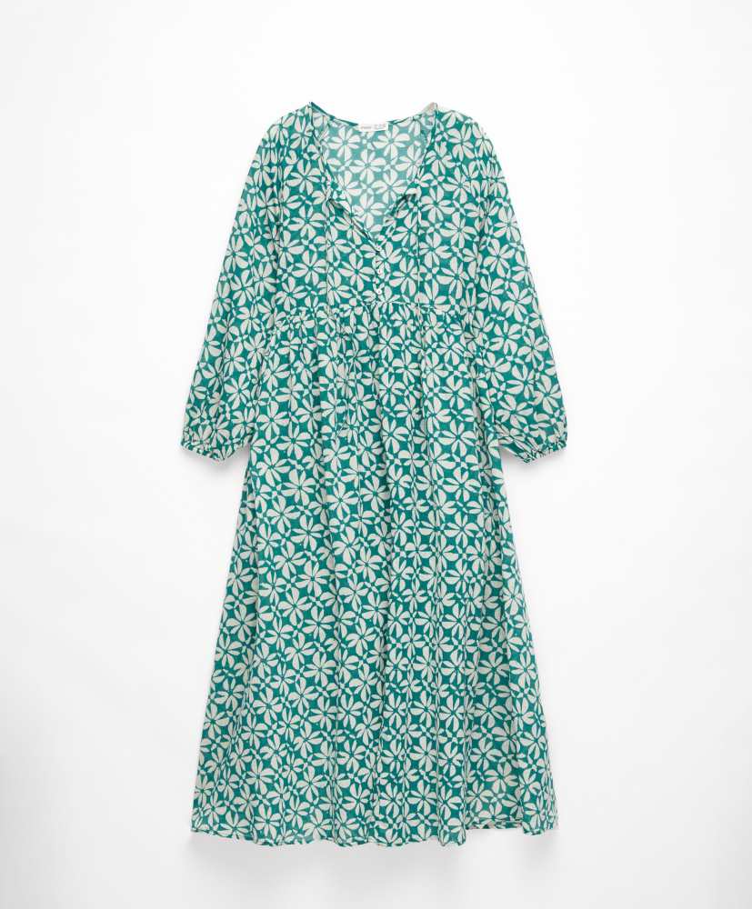 Vestido túnica, 100% algodão, estampado