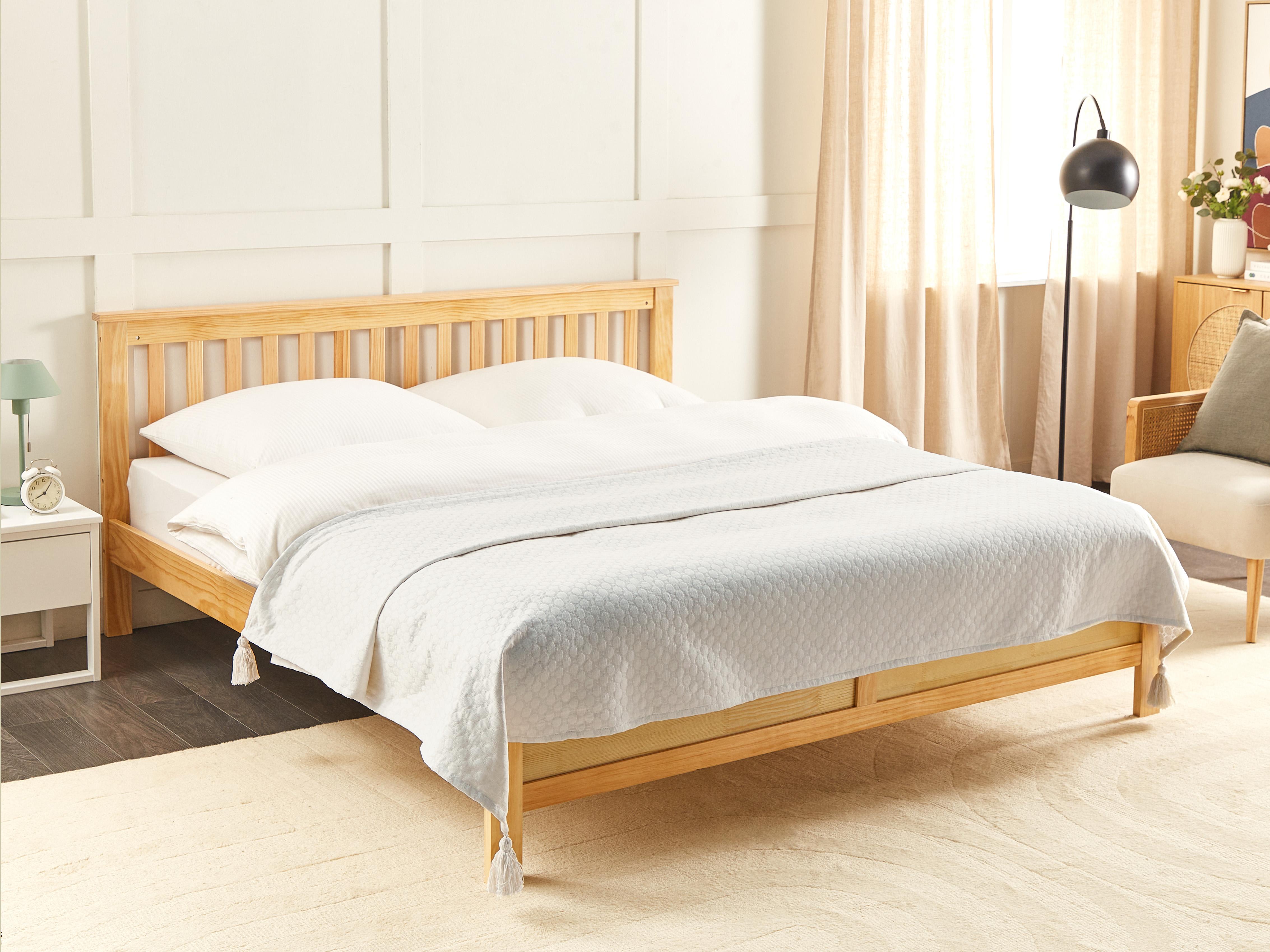 Sprei LINDULA Katoen 200 x 220 cm Gebroken wit