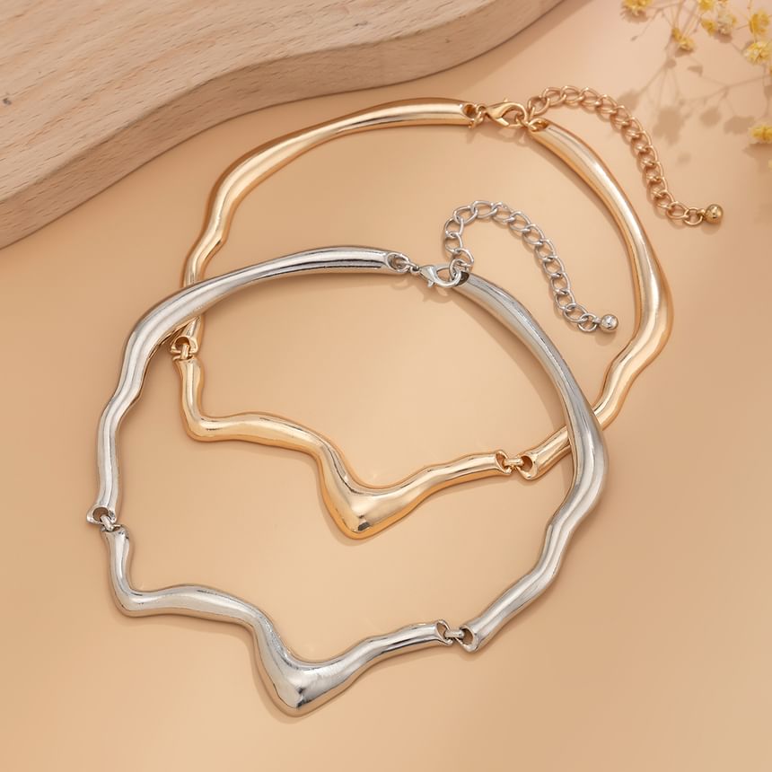 Gretlyn - Wavy Alloy Choker (Diverse ontwerpen)