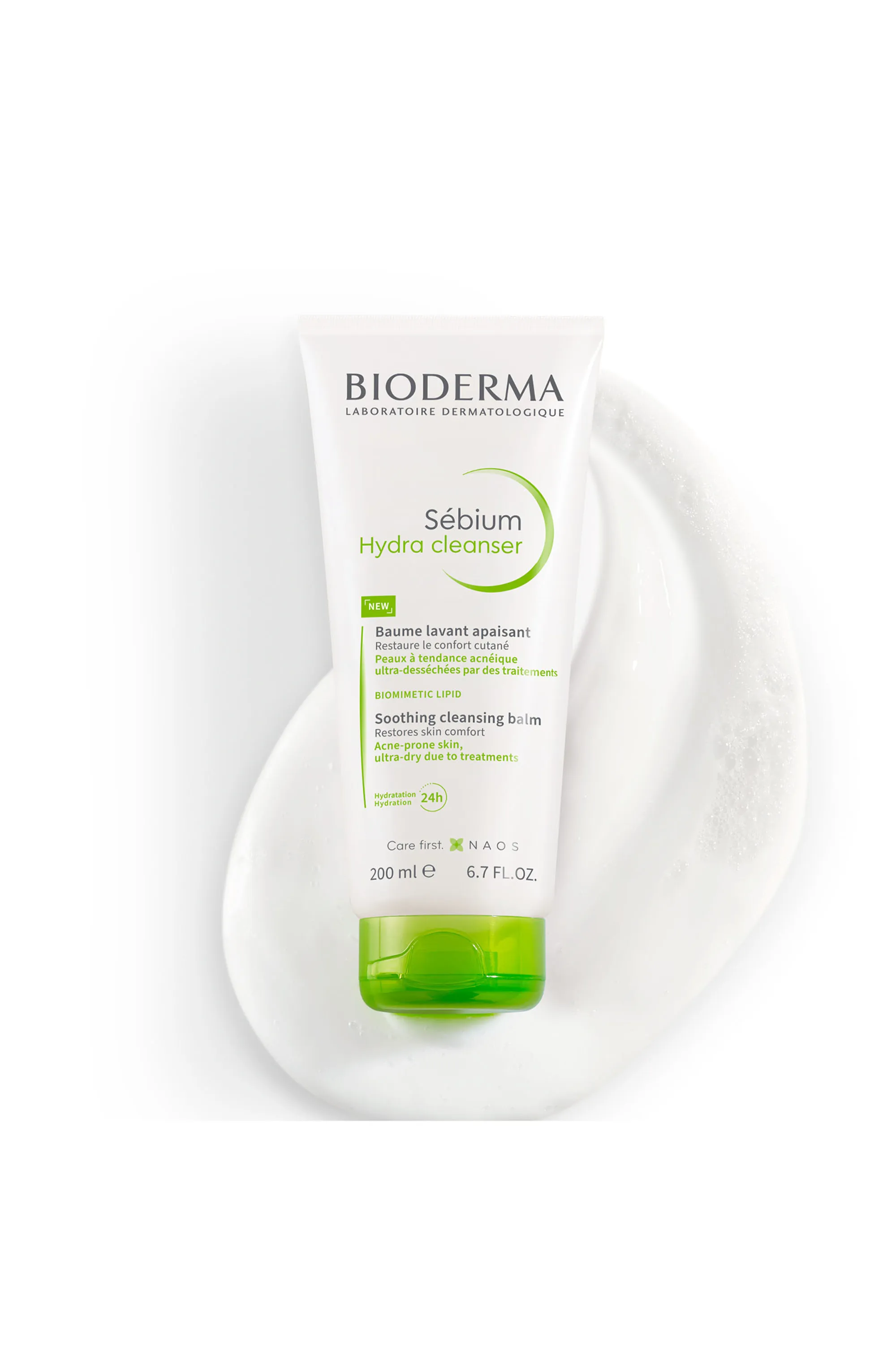 Bioderma Baume lavant apaisant visage Sébium Hydra Cleanser-200 ml