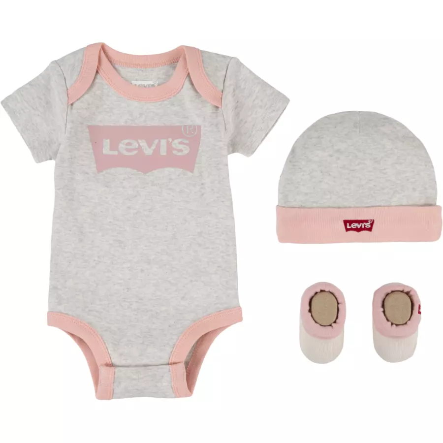 Levi's®Set Body mit Mütze und Schuhe grau