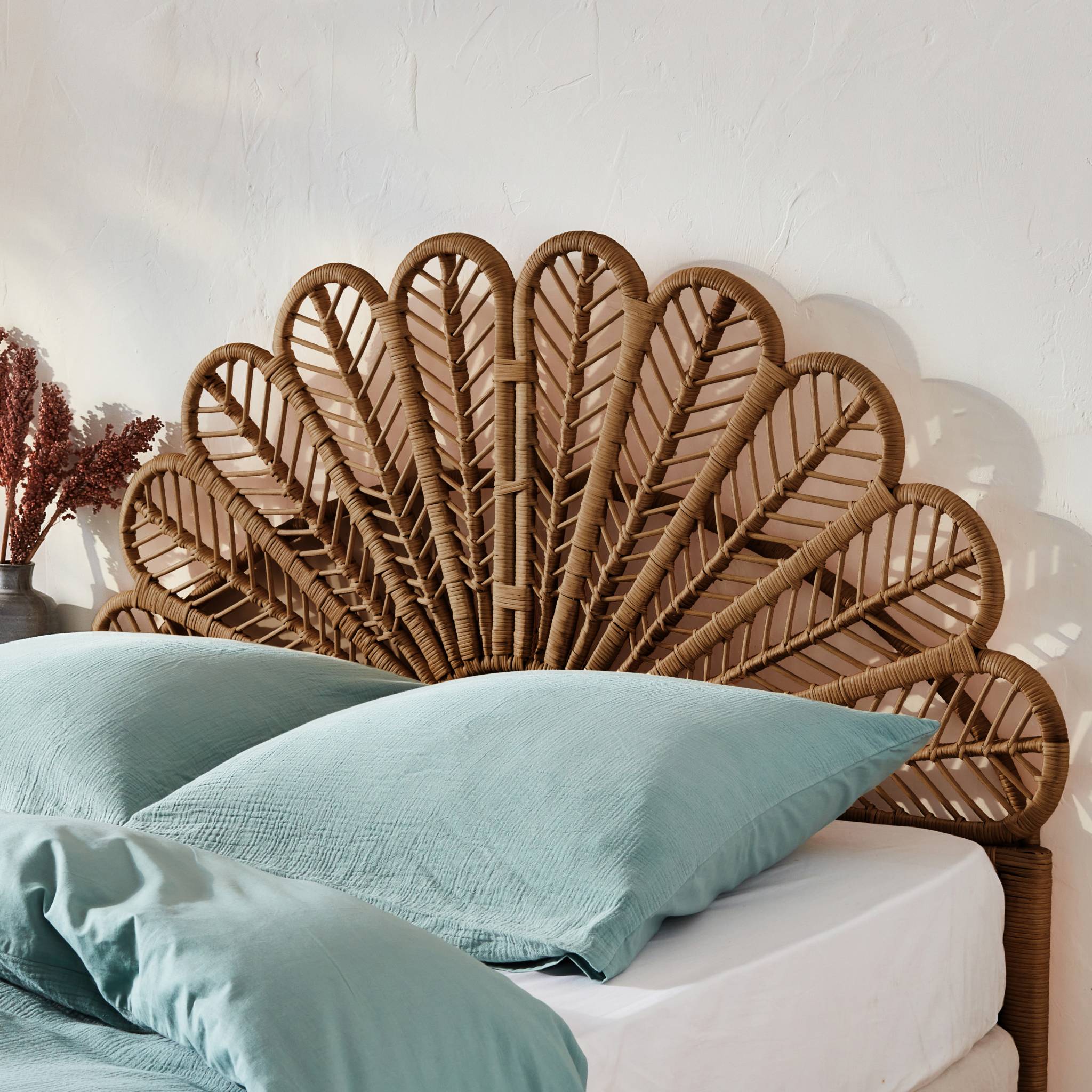 sweeek - Donker rotan hoofdbord