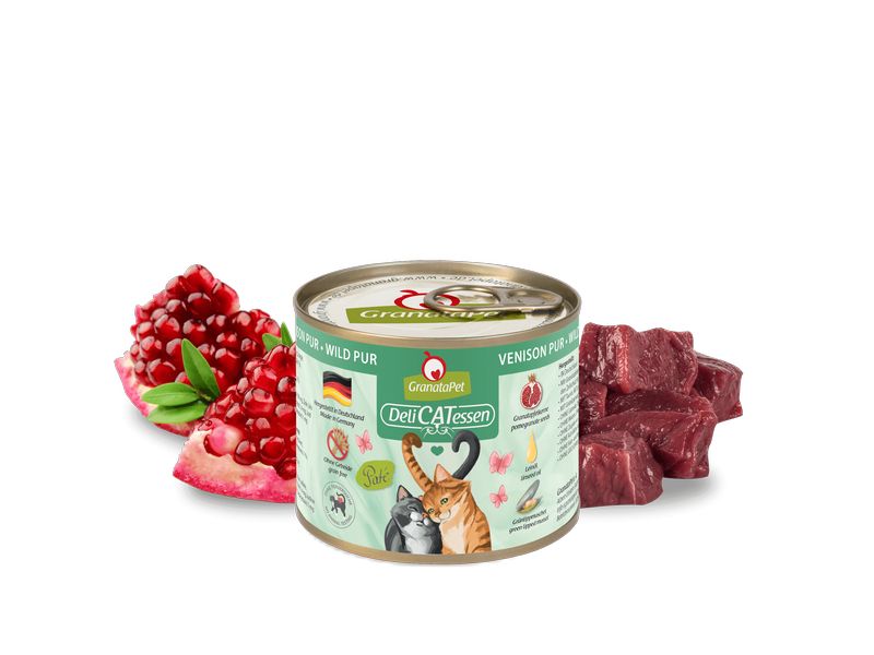 GranataPet Nassfutter DeliCATessen Wild PUR 200 g Alleinfuttermittel für ausgewachsene Katzen