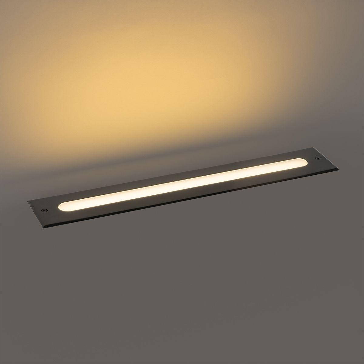 Moderne grondspot zwart 50 cm incl. LED IP65 - Eline
