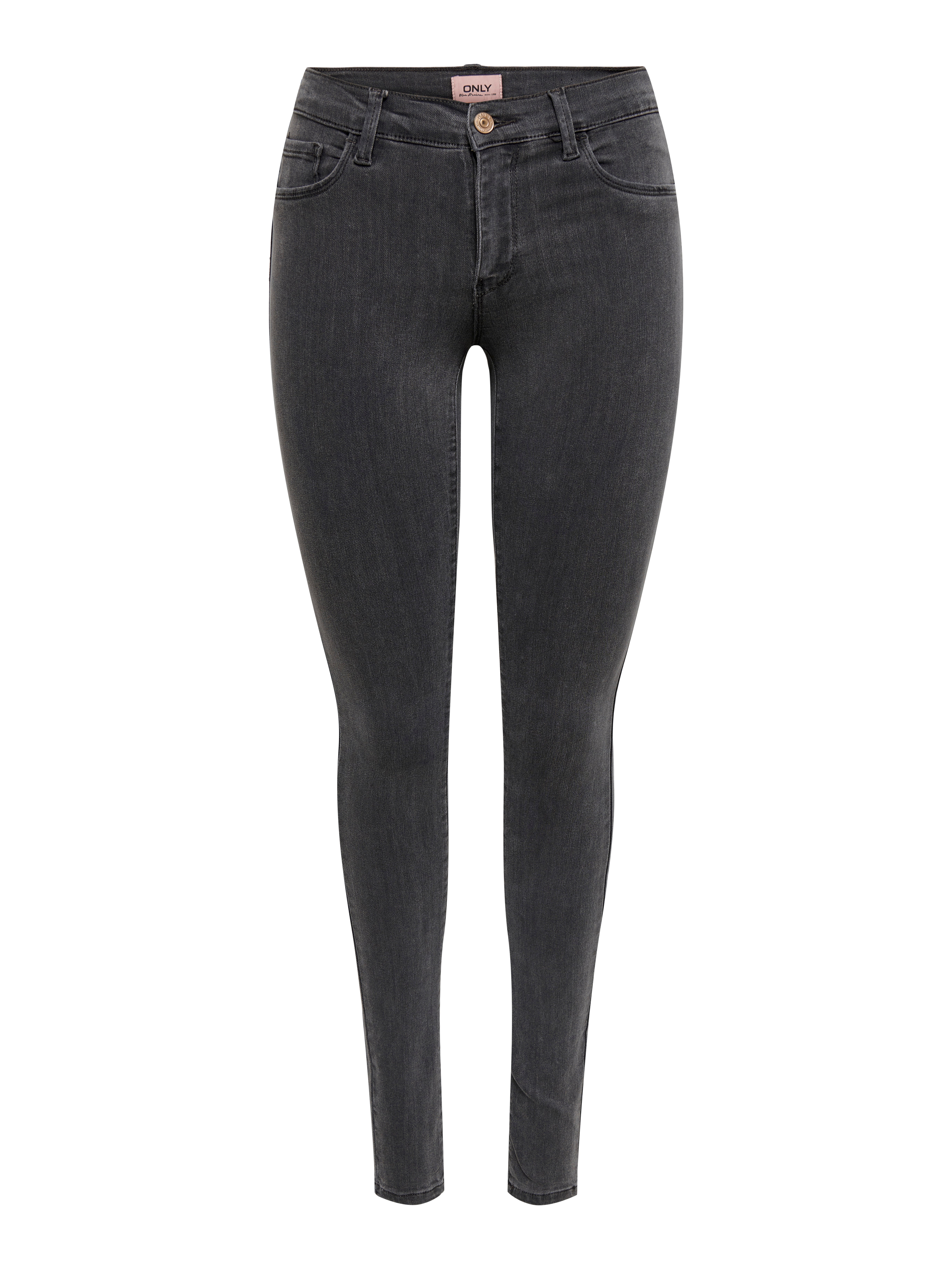ONLRAIN Mittlere Taille Skinny Fit Jeans Dark Grey Denim