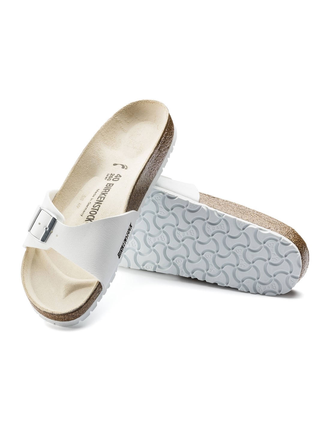 birkenstock Claquettes Homme Madrid Blanc