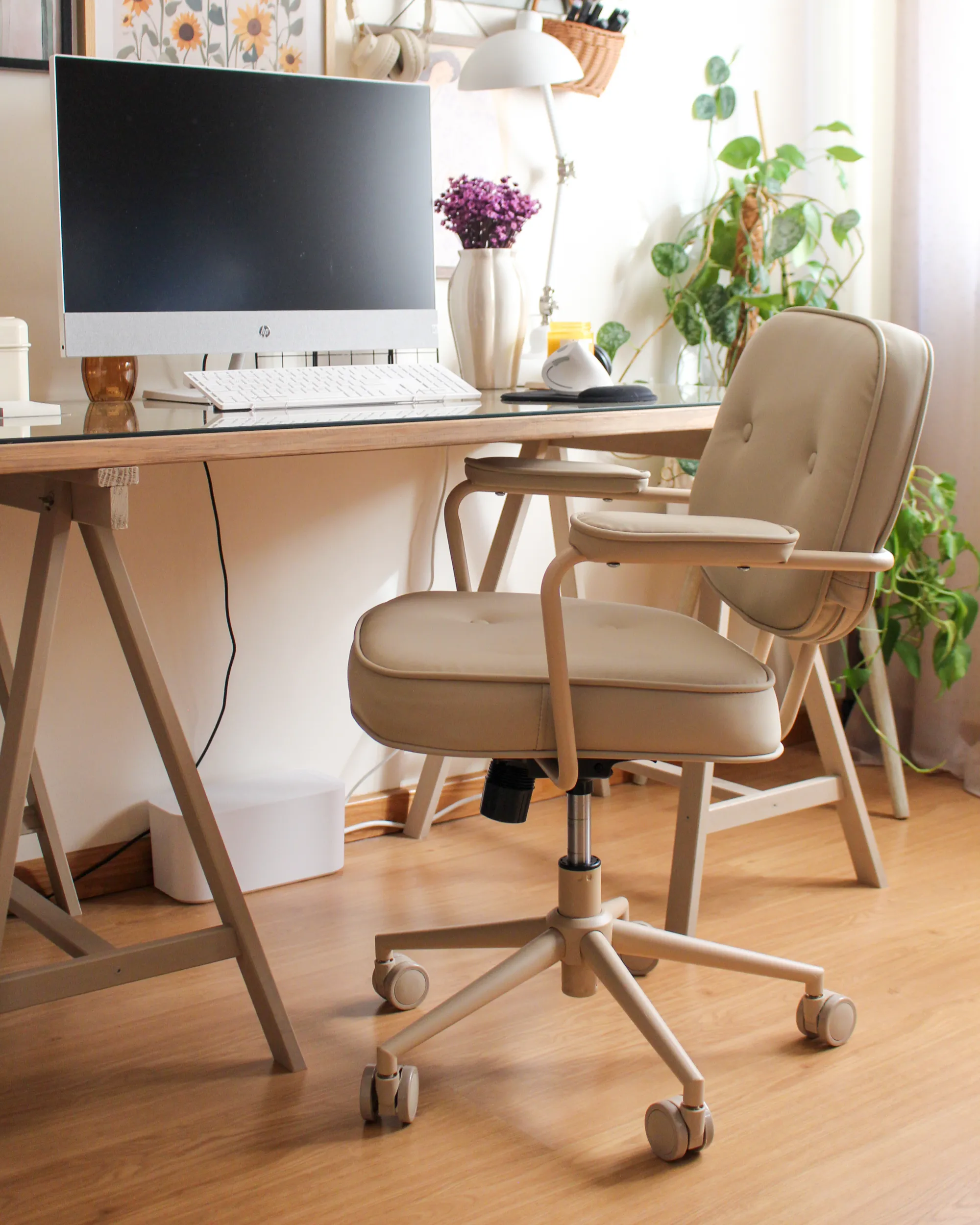 Bureaustoel PARAMUS Kunstleer Beige